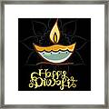 Happy Diwali T Shirt Framed Print