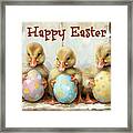 Happy Easter Ducklings Framed Print