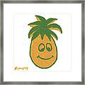 Happy Pineapple Framed Print