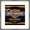 Harley Davidson Signs Framed Print
