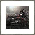 Harley-davidson Street Glide Grey Motorcycles By Vart Framed Print