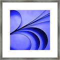 Harmony In Blue - Paper Abstract Framed Print