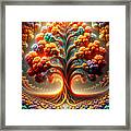 Harmony In The Heart Of The Cosmic Orchard Framed Print