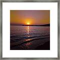 Harmony Of Sunset On The Beach Framed Print