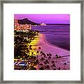 Hawaii 2, Waikiki Beach Framed Print