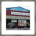 Hayes Shoe Store Mural On Historic Route 66 In Cuba Missouri Framed Print