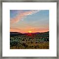 Haystack Sunrise Framed Print