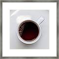 Healthy Black Tea On A Cup Framed Print