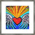 Heart And Feathers Framed Print