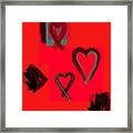 Heart On You - Red Combo Framed Print