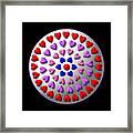 Hearts Digital Rock Painting Framed Print