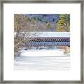 Henniker Covered Bridge New Hampshire Winter Framed Print