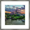 High Falls Panorama Framed Print