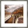 High Water At The Dam Painting Framed Print