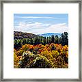 Hiking On The Max Patch Trail In North Carolina Framed Print