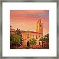 Historic Courthouse In Sarasota, Florida, Impressionism Framed Print