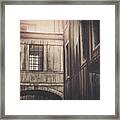 Historic Passageways Of Lyon France Sepia Framed Print