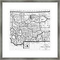 Historical Map State Of Montana 1897 Black And White Framed Print