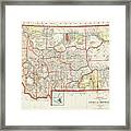 Historical Map State Of Montana 1897 Framed Print