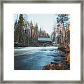 Historical Wooden Mill In The Autumn Season Framed Print