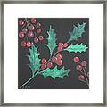 Holly And Berries Framed Print