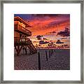 Holmes Beach Sunset Framed Print