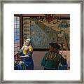 Homage To Vermeer Painting Framed Print