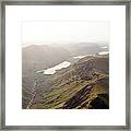Honistor Pass And Buttermere Valley Aerial Lake District Framed Print