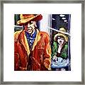 Hopper And Woman Framed Print