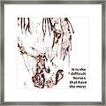 Horse Head Study With Quote Framed Print