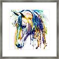 Horse Head Watercolor Framed Print