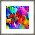 Horse Of A Different Color - Modern Framed Print