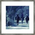 Horse Riding The Reef Hills State Park Tracks Framed Print