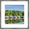 House Boats On The Channel Framed Print
