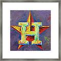 Houston Astros Baseball Framed Print