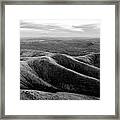 Howgill Fells Aerial Black And White Yorkshire Dales Cumbria 2 Framed Print