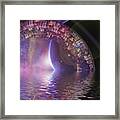 Huge City Multi-generational City Ship Encounters New Planet Framed Print