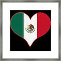 I Heart Mexico Flag Framed Print