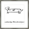 I Know About Dogs Framed Print