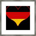 I Love Germany Flag Framed Print