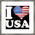 I Love The Usa Patriotic Framed Print