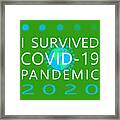 I Survived Covid 19 Pandemic 2020 20200322v3 Framed Print