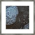 Ice Abstract With Bubbles Framed Print