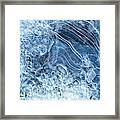 Ice Patterns And Textures In Frozen Lake Framed Print
