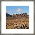 Iceland Brown Mountain Framed Print