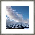 Icelandic Landscape With Mountains Covered In Snow At Snaefellsnes Peninsula In Iceland Framed Print