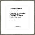 If I Can Stop One Heart From Breaking - Emily Dickinson - Literature - Typewriter Print 1 Framed Print