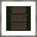 If - Rudyard Kipling - Minimal Typographic Print - Black Framed Print