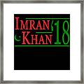 Imran Khan Pti 2018 Pakistan Framed Print