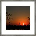 In The Vermilion Fields Of Twilight Framed Print